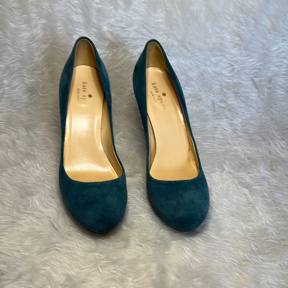 Kate Spade Teal Suede Heels